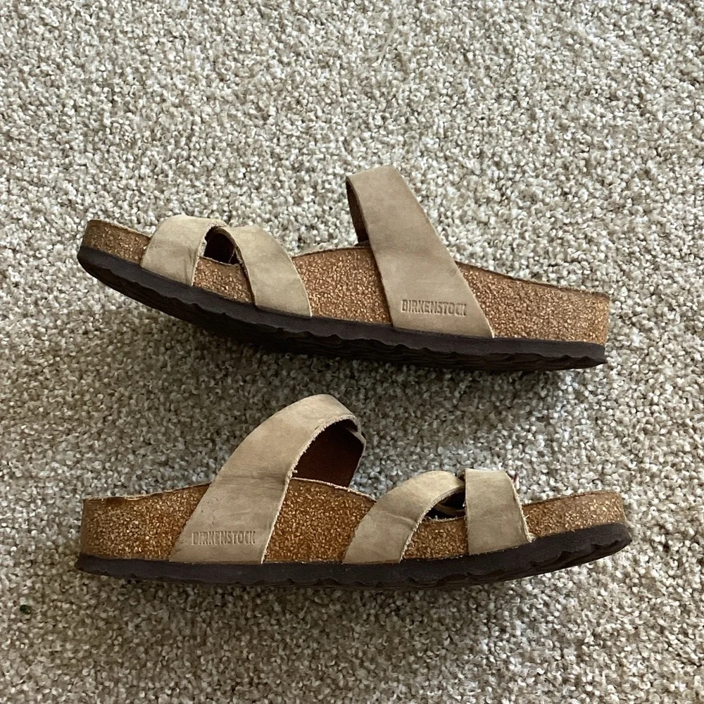 Birkenstock Women's Tan Triple-Strap Sandals